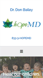 Mobile Screenshot of hopemd.com